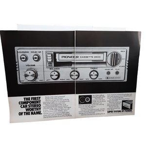 1978 Pioneer Car Stereo 2 Page Original Print Ad Vintage